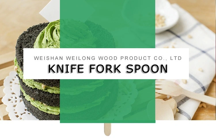 Biodegradable Disposable High Quality Food Recyclable Knife Classic Wooden Fork